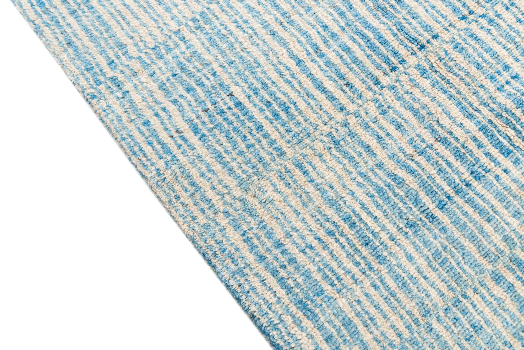 5' 9 x 7' 4 Hand Knotted Moroccan Wool Rug