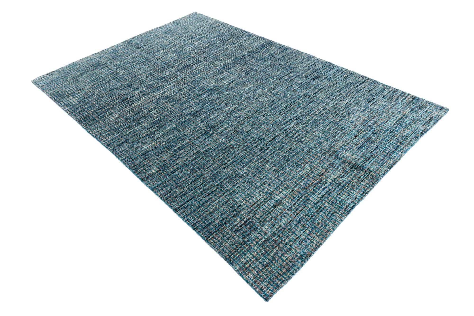 5' 7 x 8' 2 Hand Knotted Moroccan Wool Rug