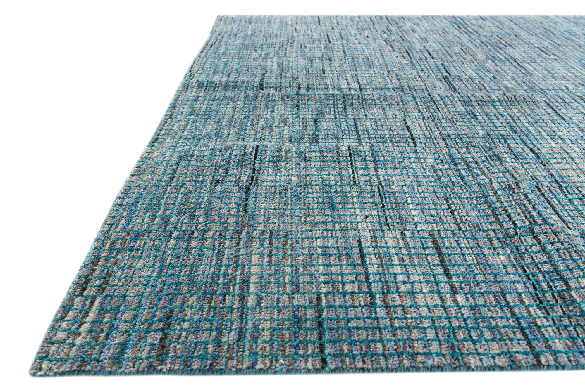 5' 7 x 8' 2 Hand Knotted Moroccan Wool Rug