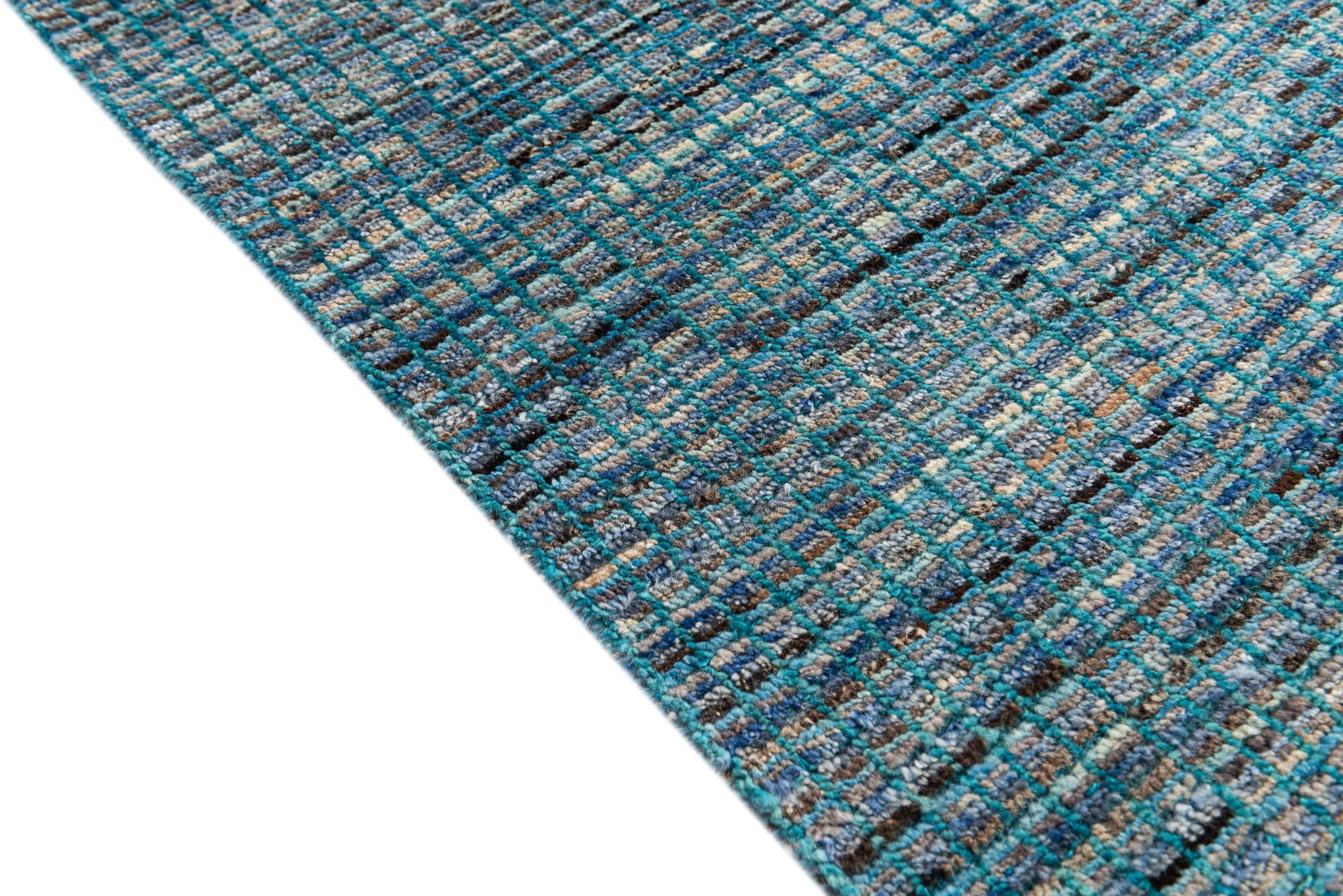 5' 7 x 8' 2 Hand Knotted Moroccan Wool Rug