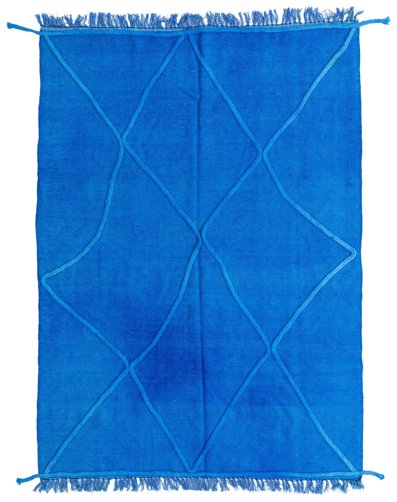 4' 10 x 6' 9 Hand Knotted Moroccan Wool Rug