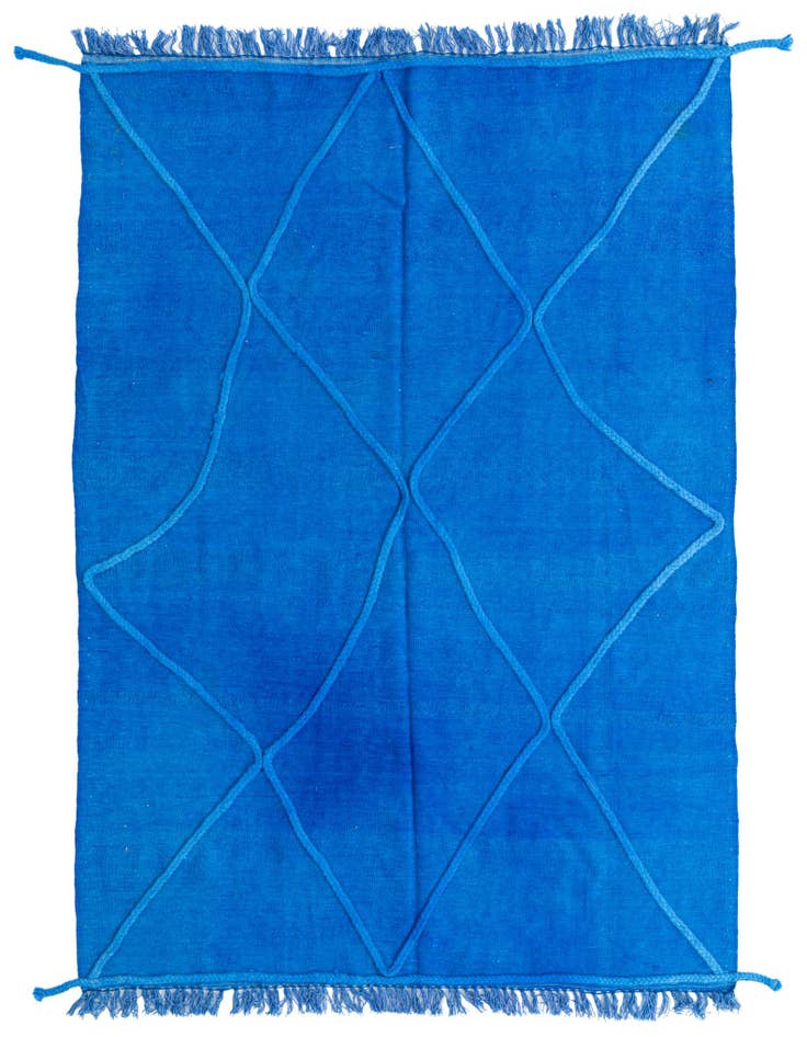 Detail image of 4' 10 x 6' 9 Hand Knotted Moroccan Wool Rug