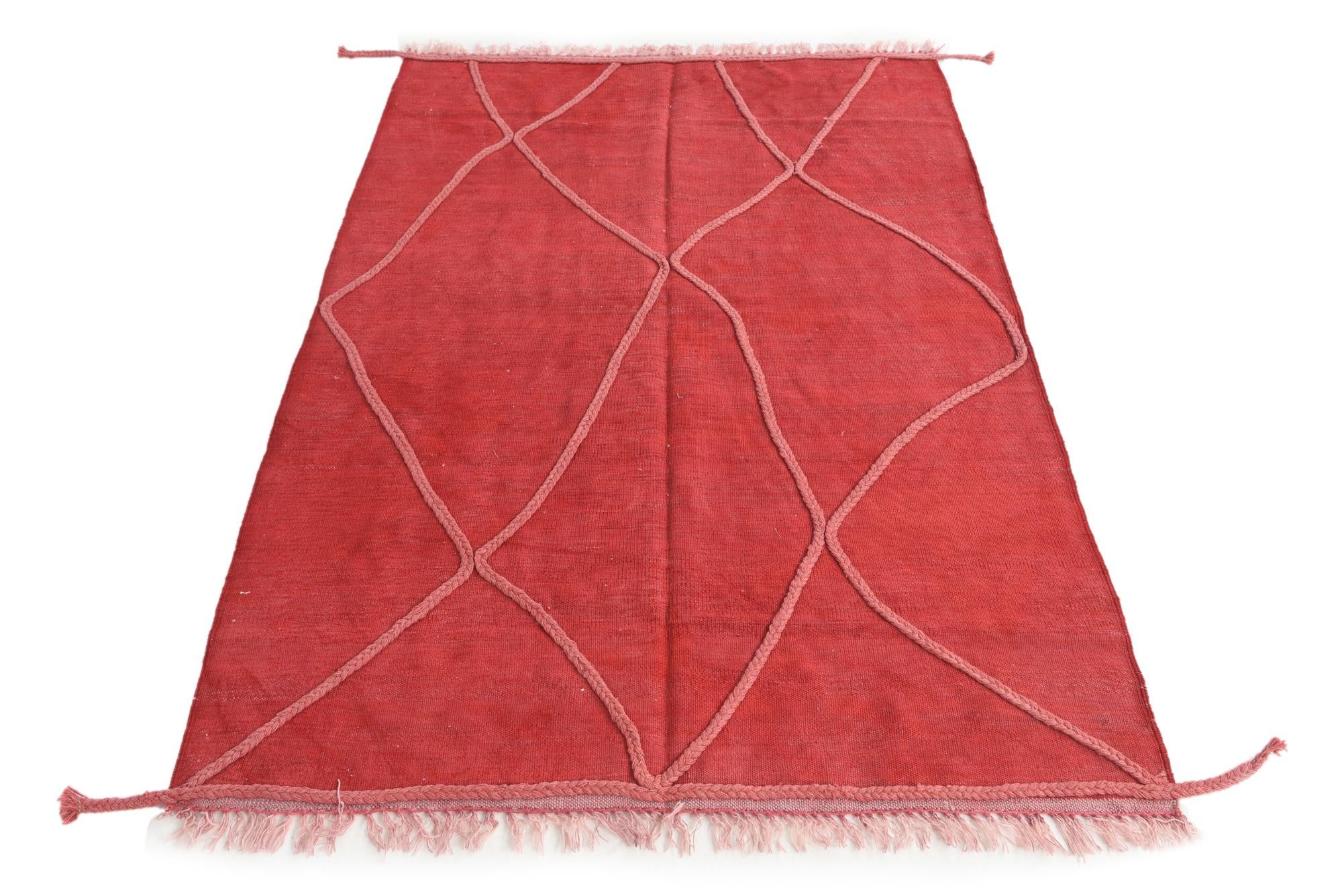 5' 2 x 6' 8 Hand Knotted Moroccan Wool Rug