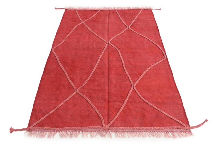 Detail image of 5' 2 x 6' 8 Hand Knotted Moroccan Wool Rug