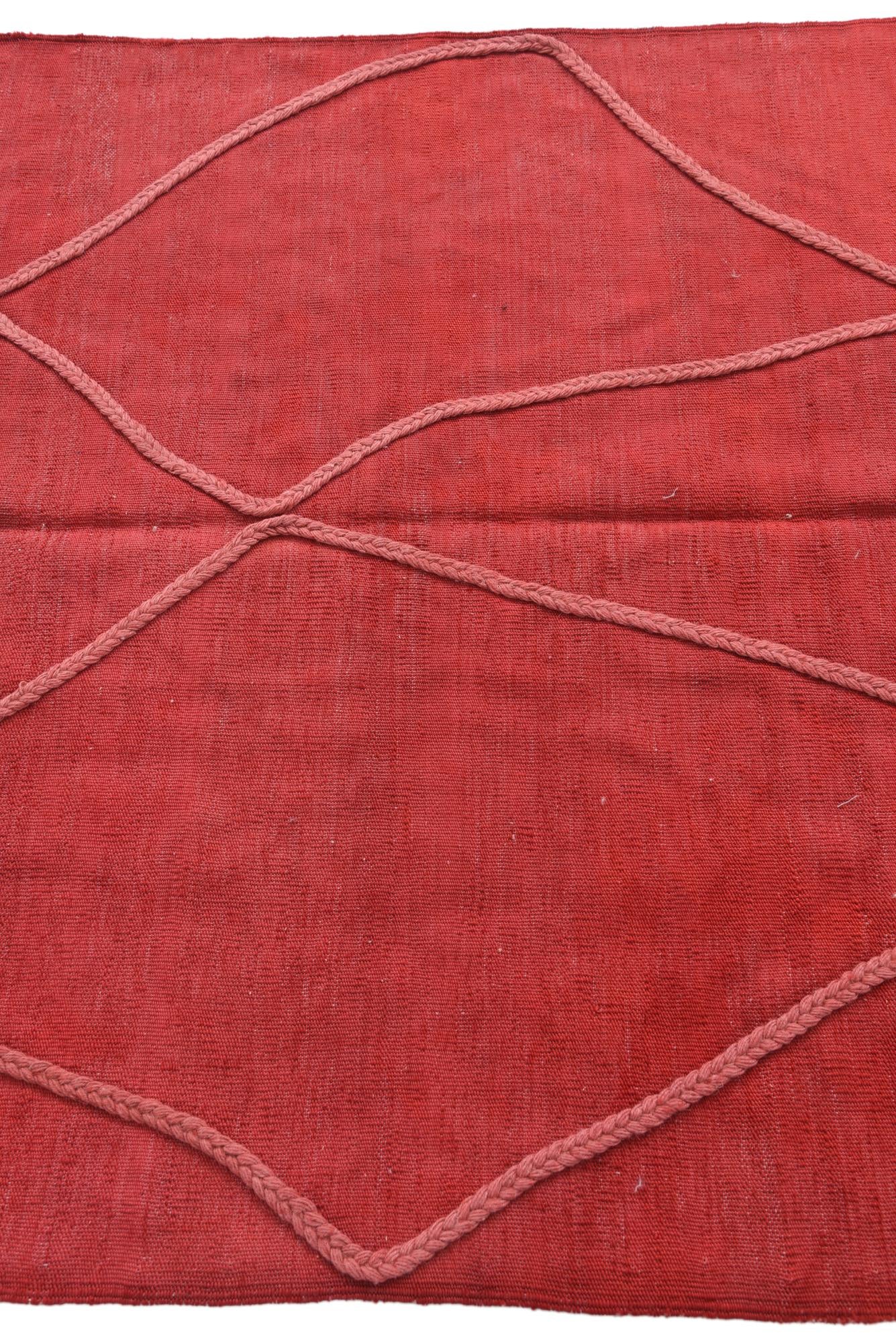 5' 2 x 6' 8 Hand Knotted Moroccan Wool Rug