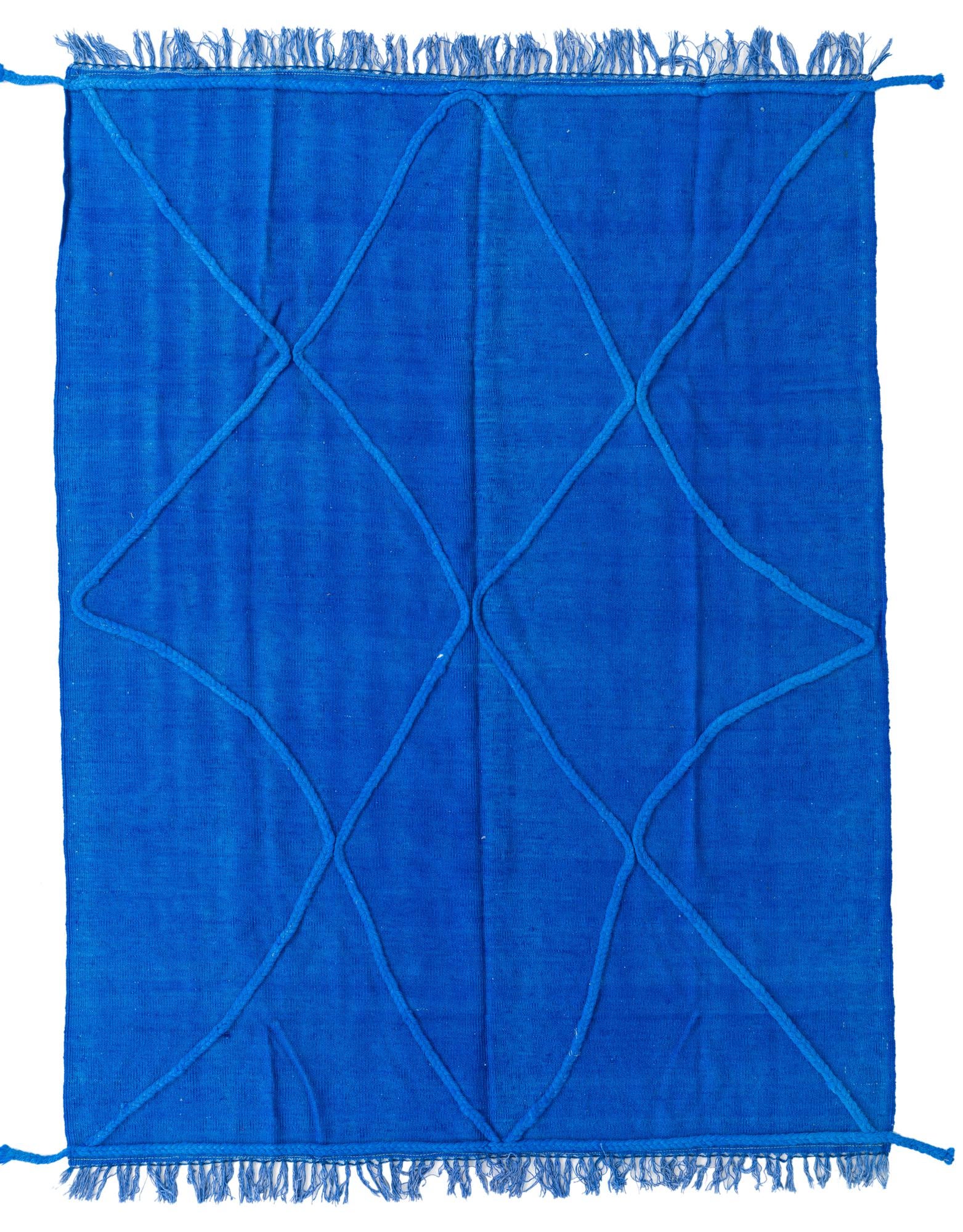 5' 2 x 6' 8 Hand Knotted Moroccan Wool Rug