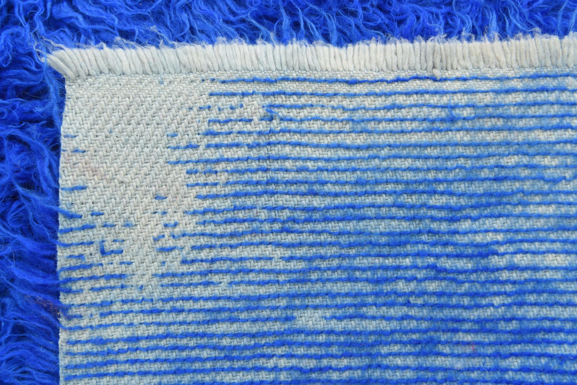 4' 7 x 6' 5 Hand Knotted Moroccan Wool Rug