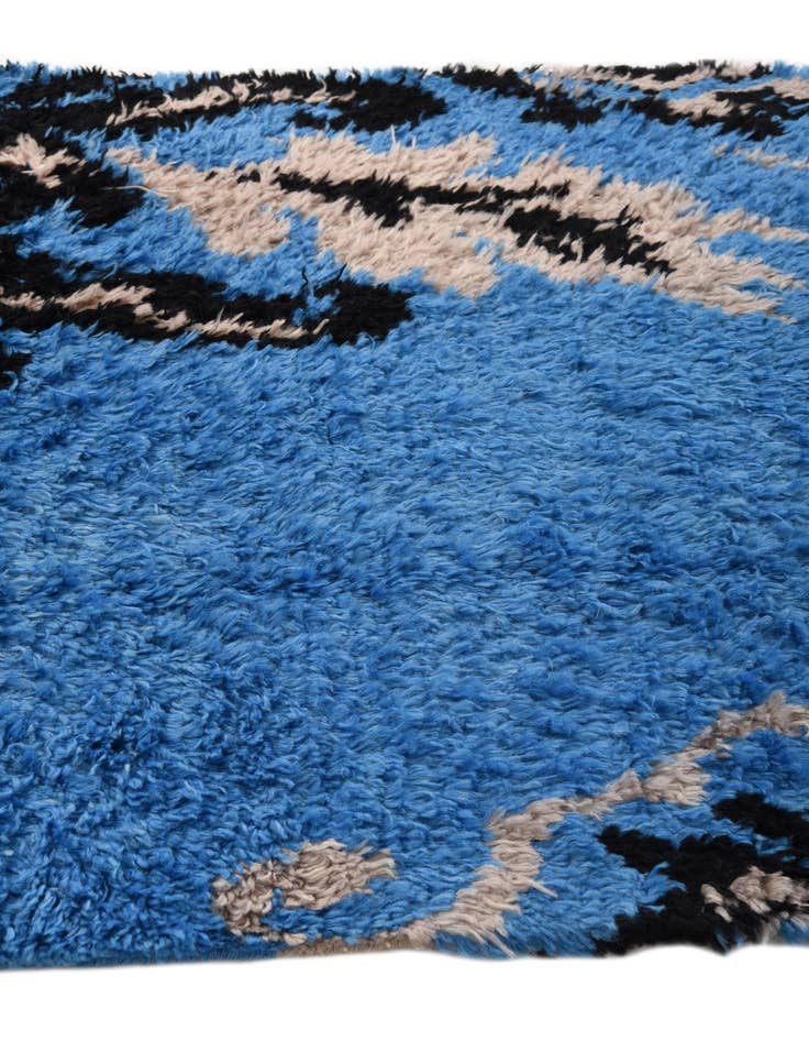 Detail image of 3' 10 x 5' 7  Hand Knotted Moroccan Wool Rug