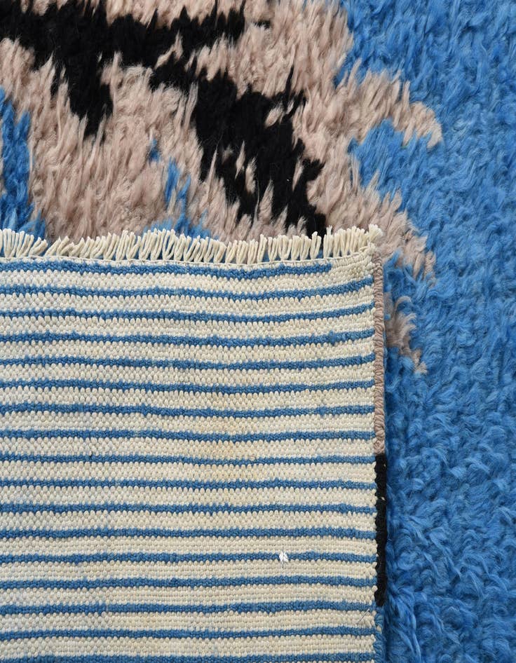 Detail image of 3' 10 x 5' 7  Hand Knotted Moroccan Wool Rug