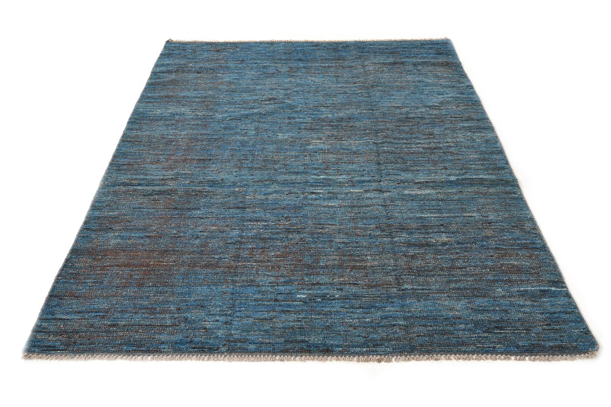 5' 5 x 8' 2 Hand Knotted Moroccan Wool Rug
