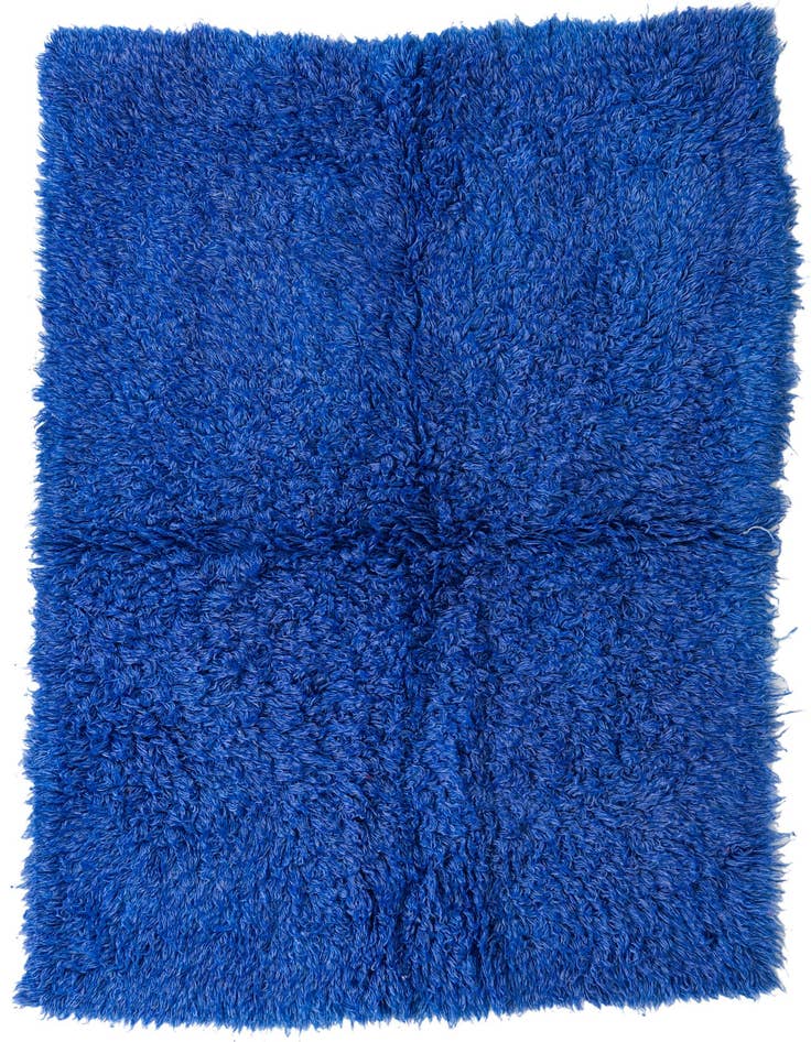 Detail image of 4' 9 x 7' 5 Hand Knotted Moroccan Wool Rug