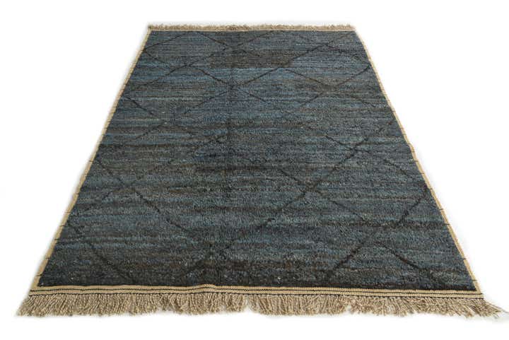 6' 5 x 9' 4 Hand Knotted Moroccan Wool Rug