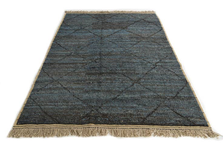 Detail image of 6' 5 x 9' 4 Hand Knotted Moroccan Wool Rug