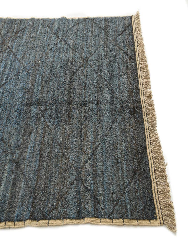 Detail image of 6' 5 x 9' 4  Hand Knotted Moroccan Wool Rug