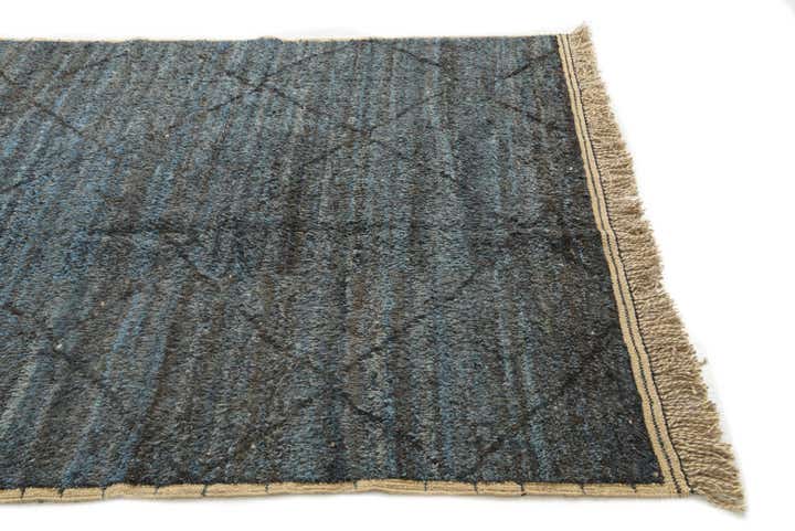6' 5 x 9' 4 Hand Knotted Moroccan Wool Rug