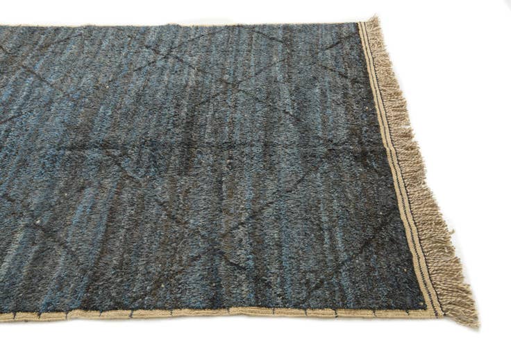 Detail image of 6' 5 x 9' 4 Hand Knotted Moroccan Wool Rug