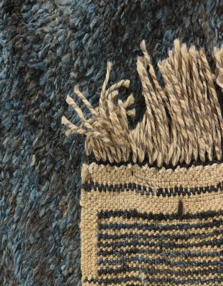 Detail image of 6' 5 x 9' 4  Hand Knotted Moroccan Wool Rug