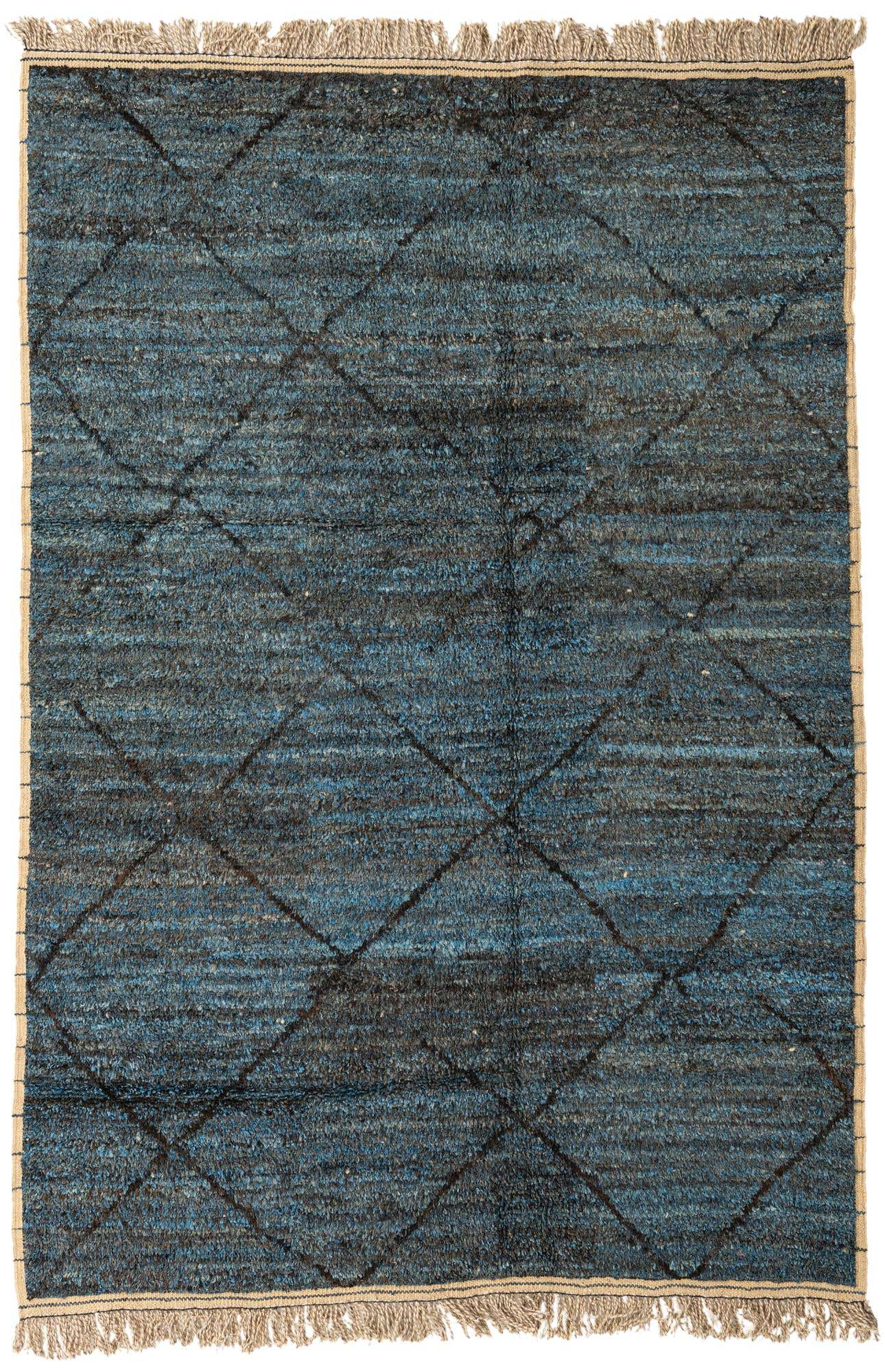 6' 5 x 9' 4 Hand Knotted Moroccan Wool Rug