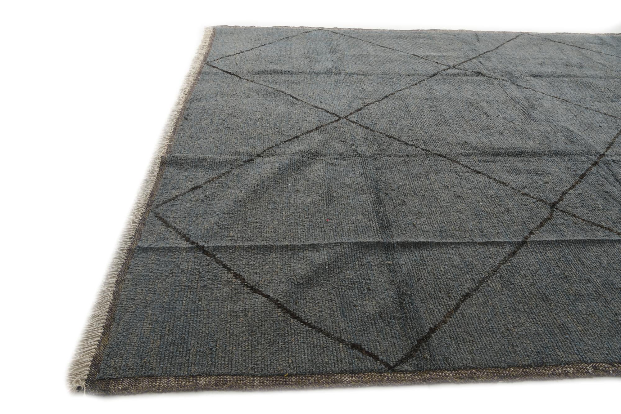12' x 15' 4 Hand Knotted Moroccan Wool Rug