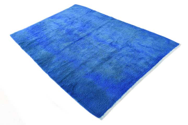 4' 7 x 6' 9 Hand Knotted Moroccan Wool Rug