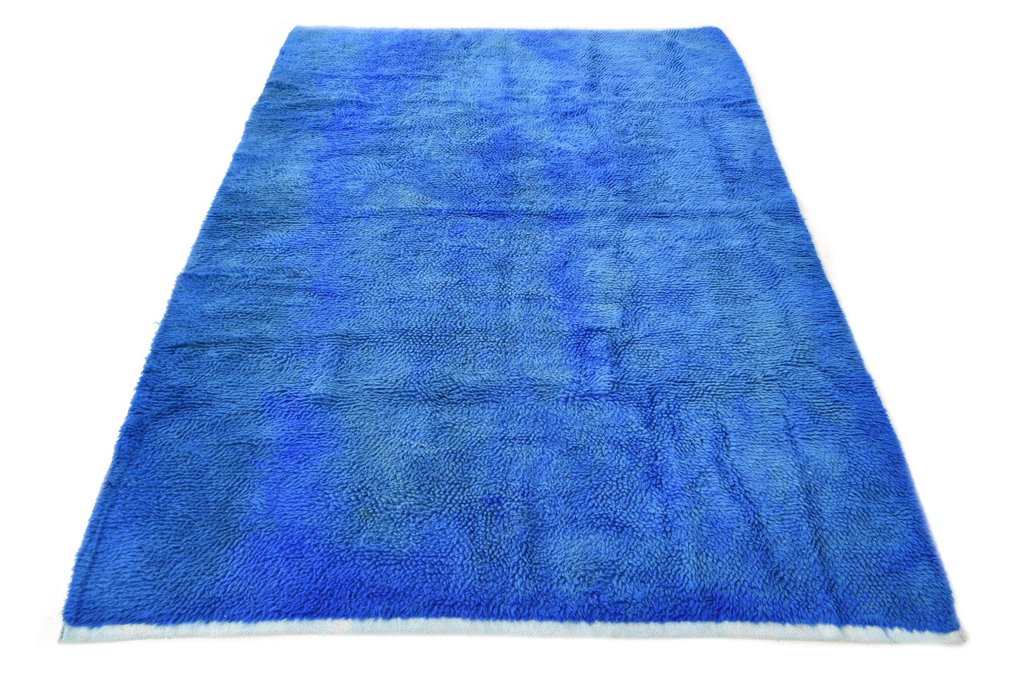 4' 7 x 6' 9 Hand Knotted Moroccan Wool Rug
