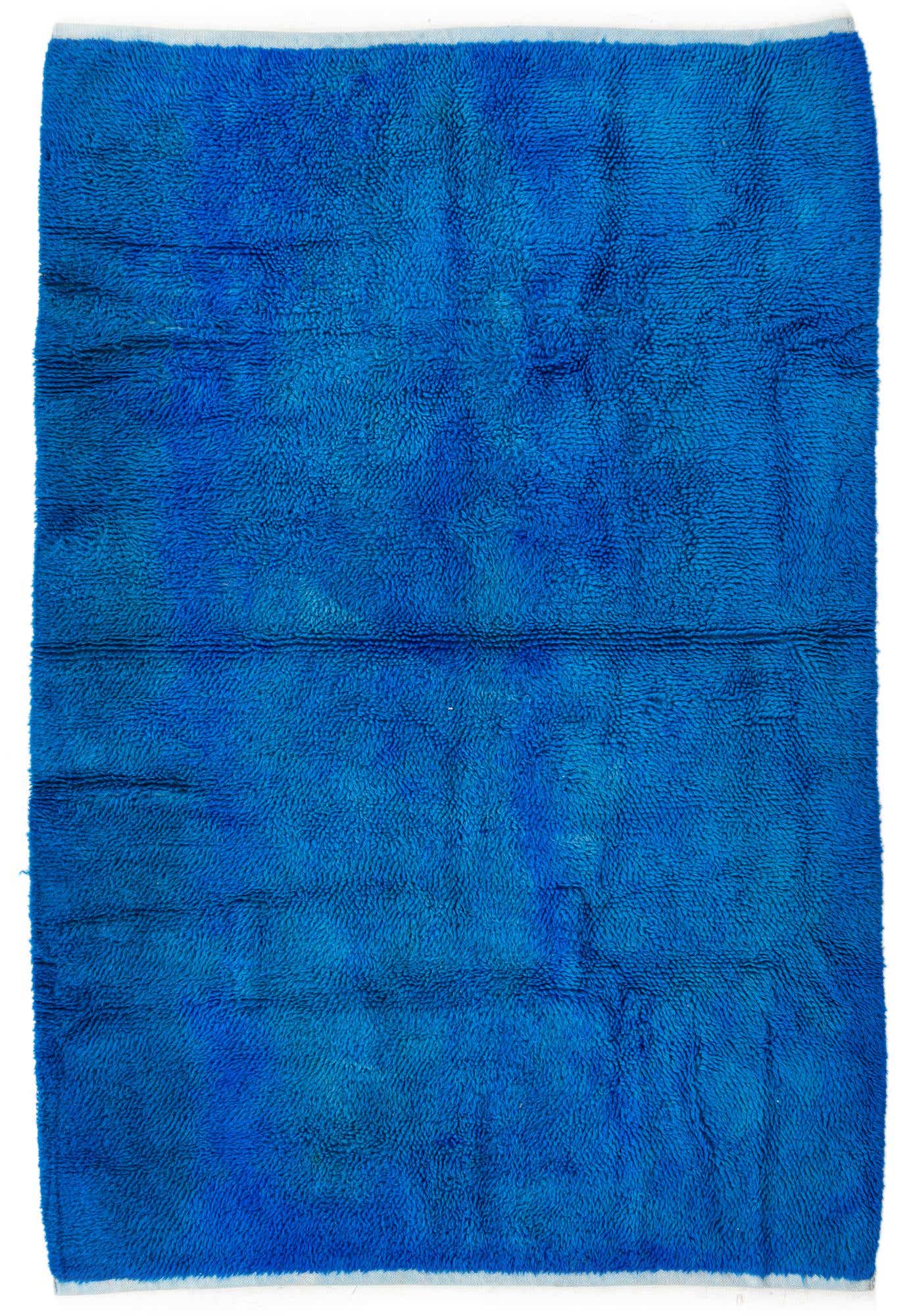 4' 7 x 6' 9 Hand Knotted Moroccan Wool Rug