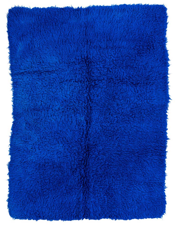 Detail image of 4' 6 x 6' 2 Hand Knotted Moroccan Wool Rug
