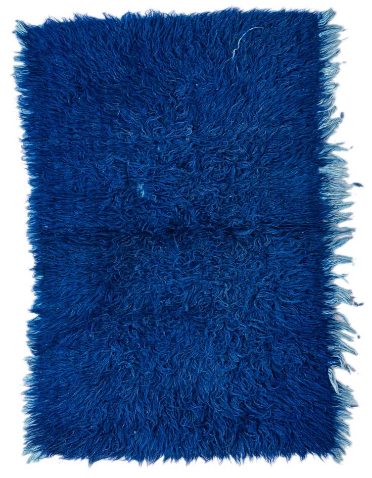 Detail image of 2' 4 x 4' 7 Hand Knotted Moroccan Wool Rug