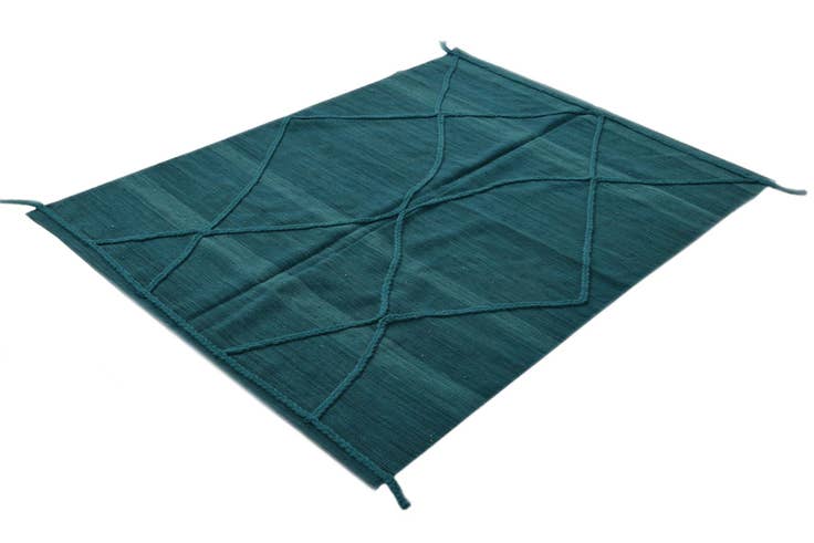 Detailansicht von 145cm x 190cm Handgeknüpft Marokkanisch Wolle Teppich