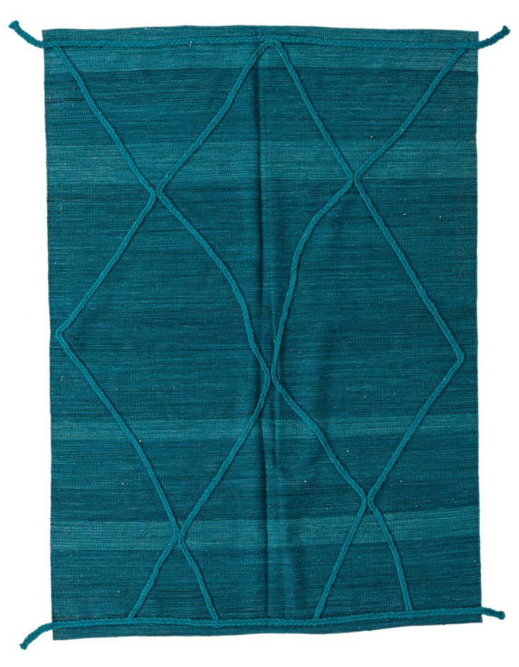 Detail image of 4' 10 x 6' 3 Hand Knotted Moroccan Wool Rug