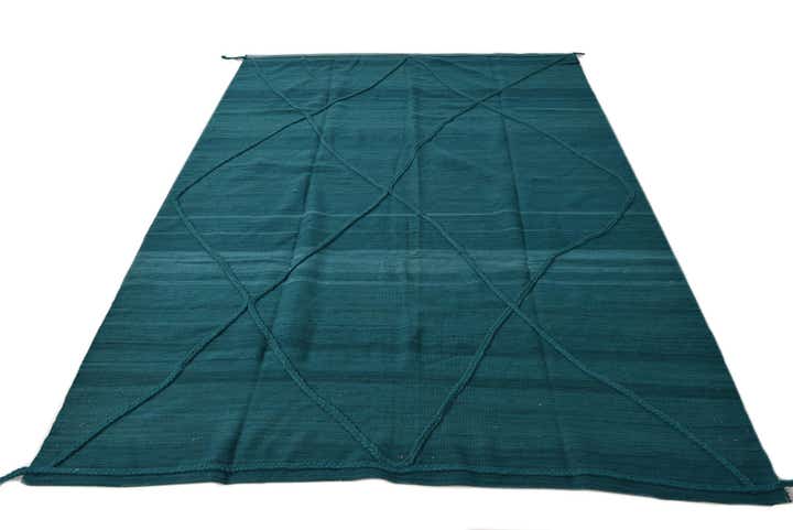 6' 6 x 10' Hand Knotted Moroccan Wool Rug