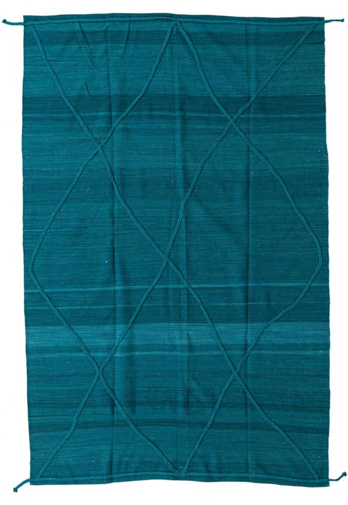 6' 6 x 10' Hand Knotted Moroccan Wool Rug