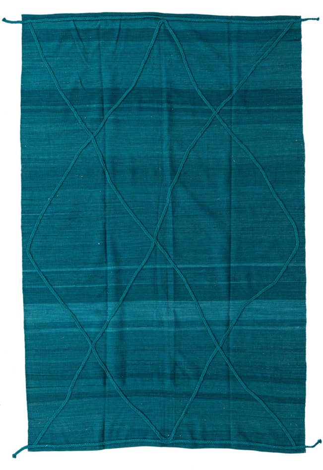 Detail image of 6' 6 x 10' Hand Knotted Moroccan Wool Rug