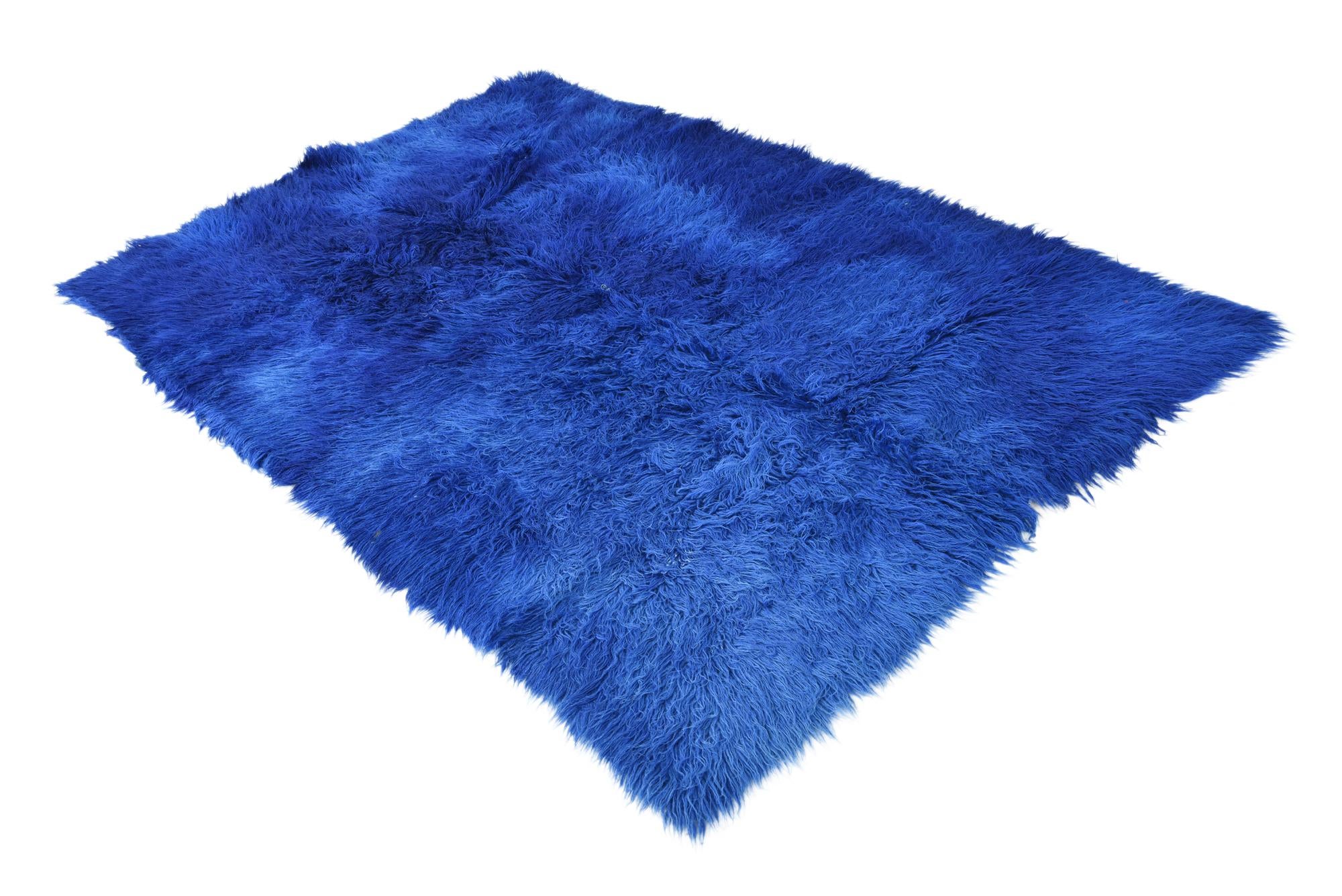 4' 9 x 7' Hand Knotted Moroccan Wool Rug