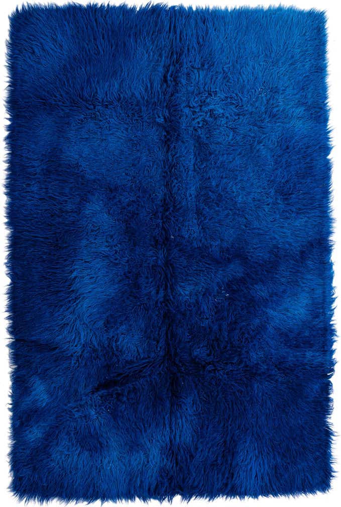 4' 9 x 7' Hand Knotted Moroccan Wool Rug