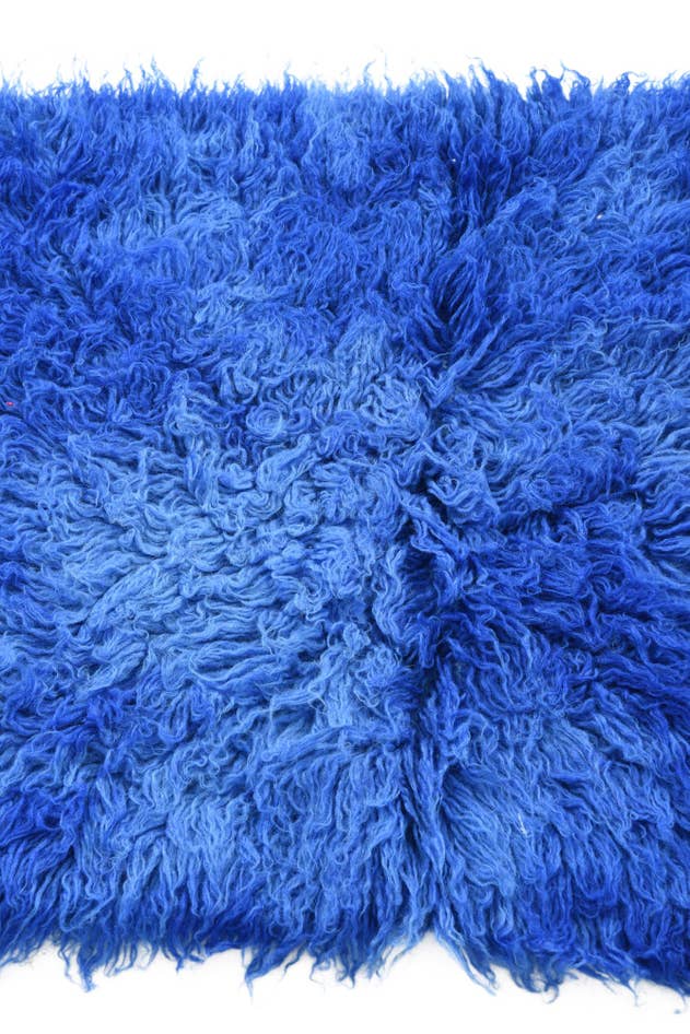 Detail image of 2' 4 x 4' 4 Hand Knotted Moroccan Wool Rug