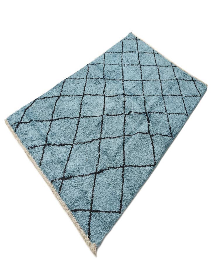 Detail image of 4' 11 x 8' 3  Hand Knotted Moroccan Wool Rug