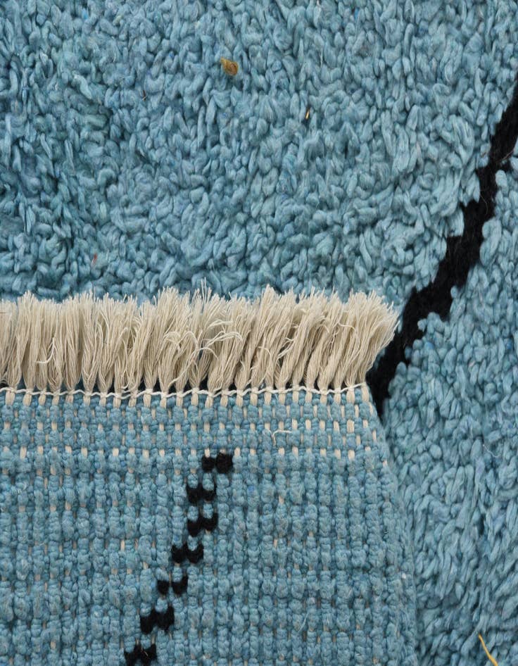 Detail image of 4' 11 x 8' 3  Hand Knotted Moroccan Wool Rug