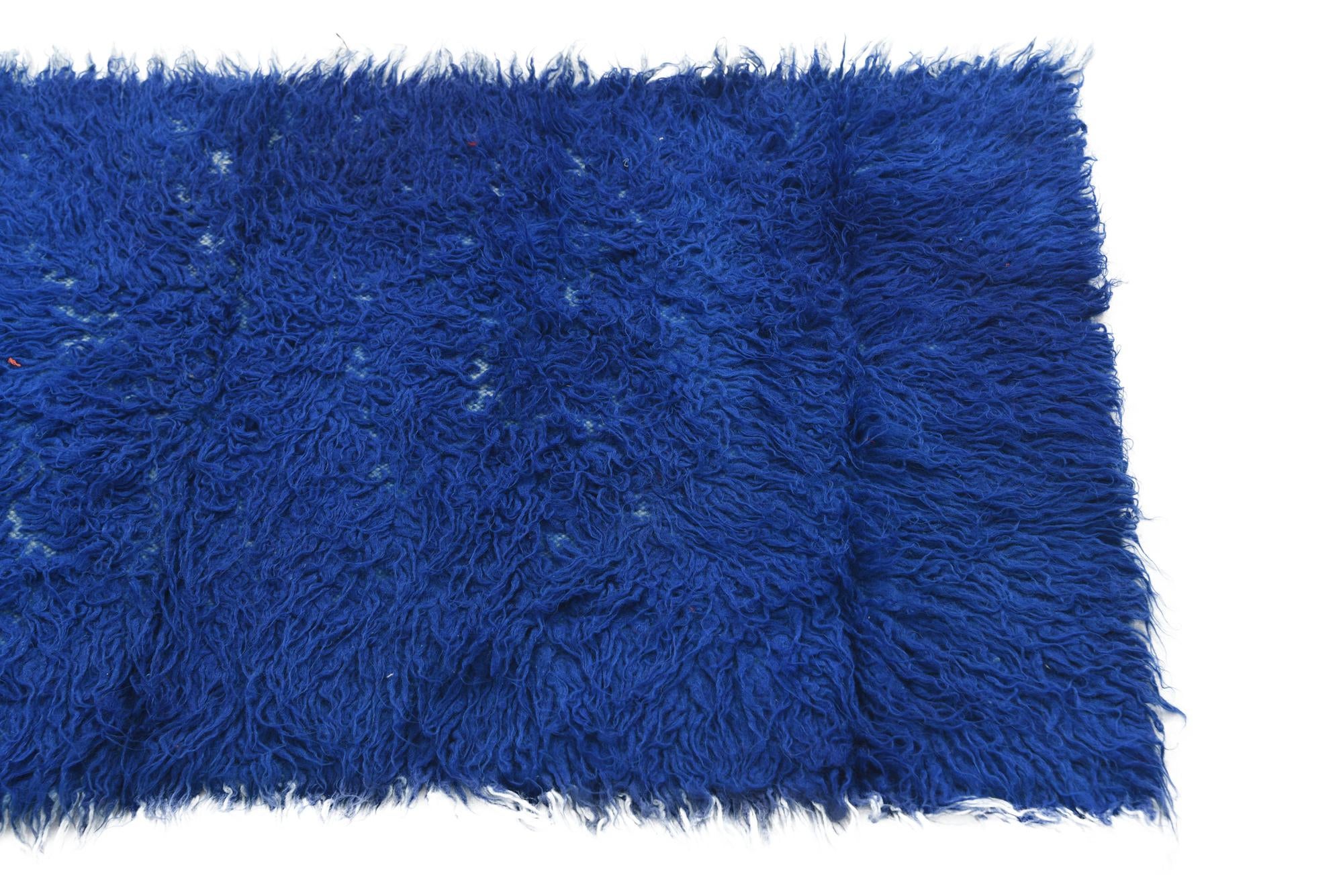 2' 4 x 4' 5 Hand Knotted Moroccan Wool Rug