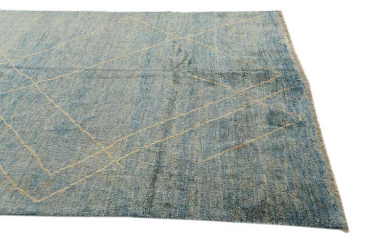 6' 8 x 9' 6 Hand Knotted Moroccan Wool Rug