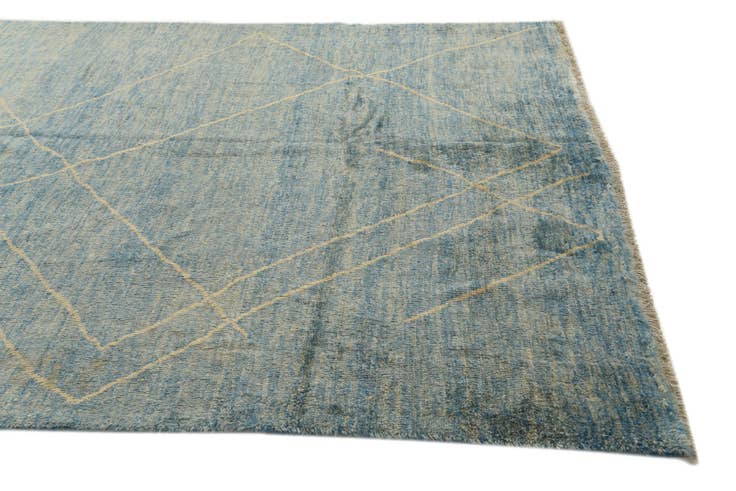 Detail image of 6' 8 x 9' 6 Hand Knotted Moroccan Wool Rug