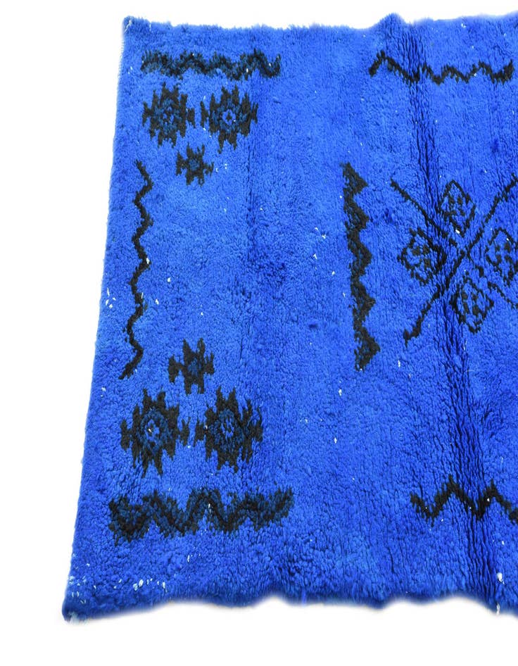 Detail image of 2' 10 x 4' 9  Hand Knotted Moroccan Wool Rug