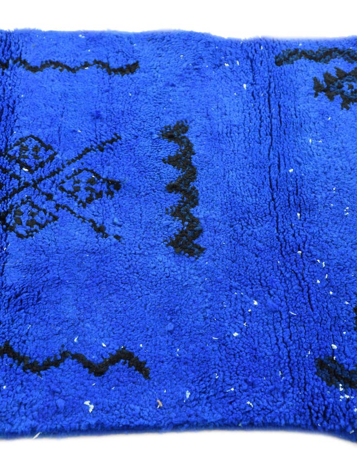 Detail image of 2' 10 x 4' 9  Hand Knotted Moroccan Wool Rug