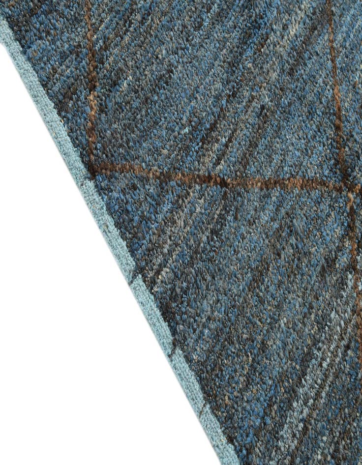 Detail image of 6' 1 x 9' 2  Hand Knotted Moroccan Wool Rug