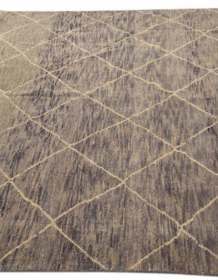 Detail image of 6' 6 x 10'  Hand Knotted Moroccan Wool Rug