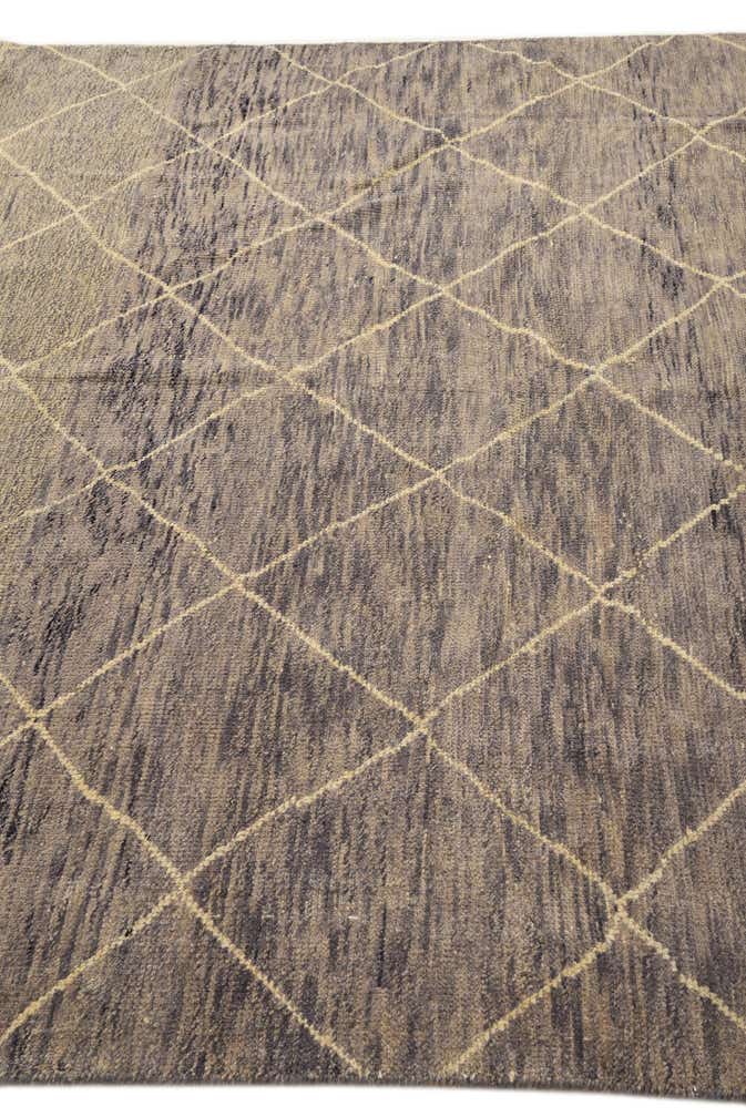 6' 6 x 10' Hand Knotted Moroccan Wool Rug