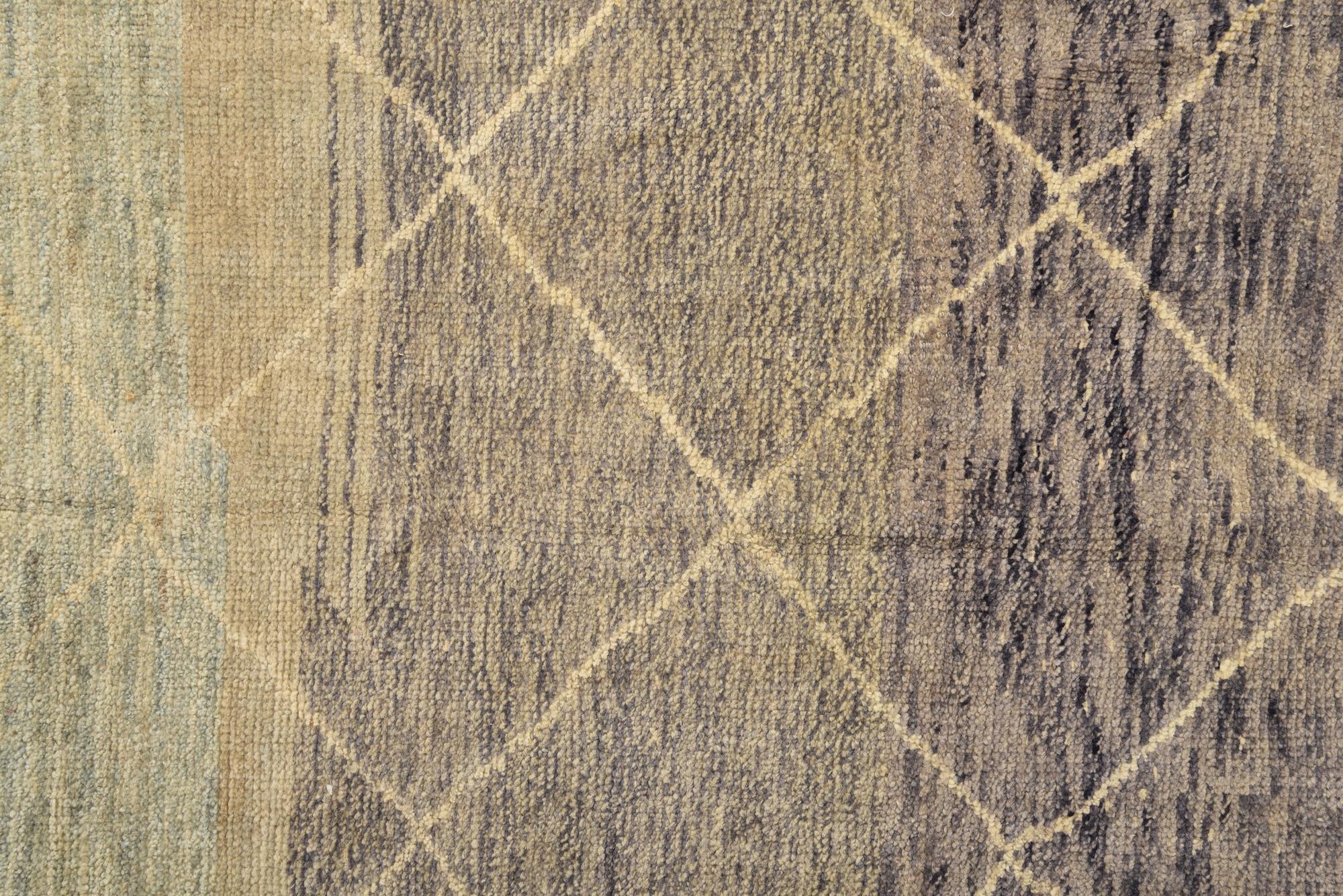 6' 6 x 10' Hand Knotted Moroccan Wool Rug