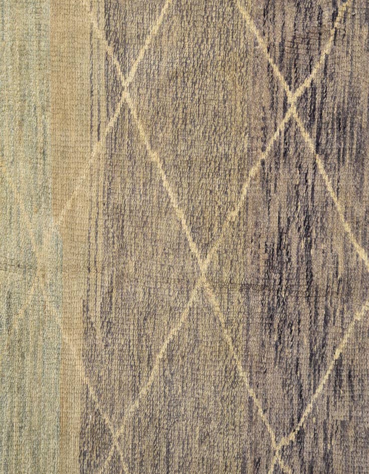 Detail image of 6' 6 x 10'  Hand Knotted Moroccan Wool Rug