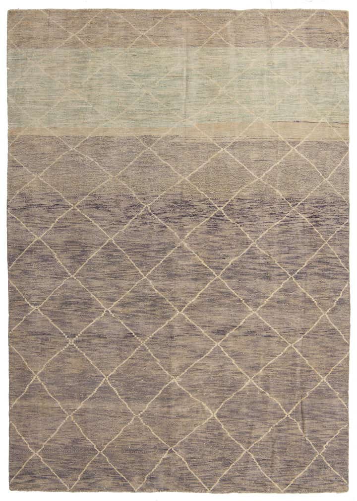 6' 6 x 10' Hand Knotted Moroccan Wool Rug