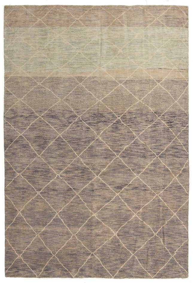 Detail image of 6' 6 x 10' Hand Knotted Moroccan Wool Rug